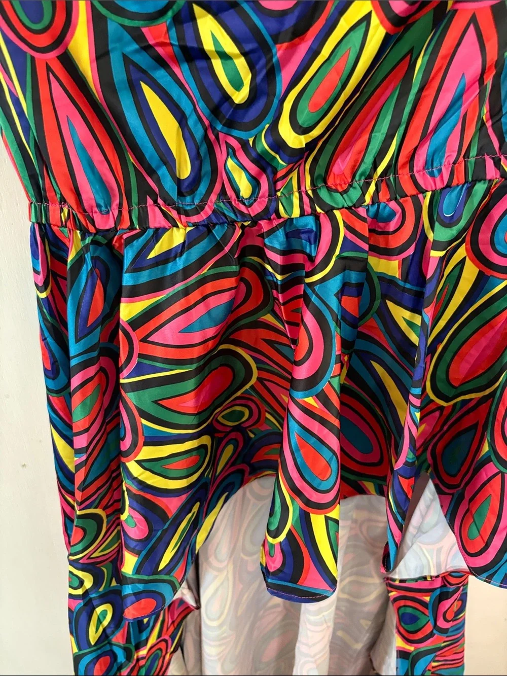 Rachelly M Swimwear psychedelic long strapless cover up Size Medium